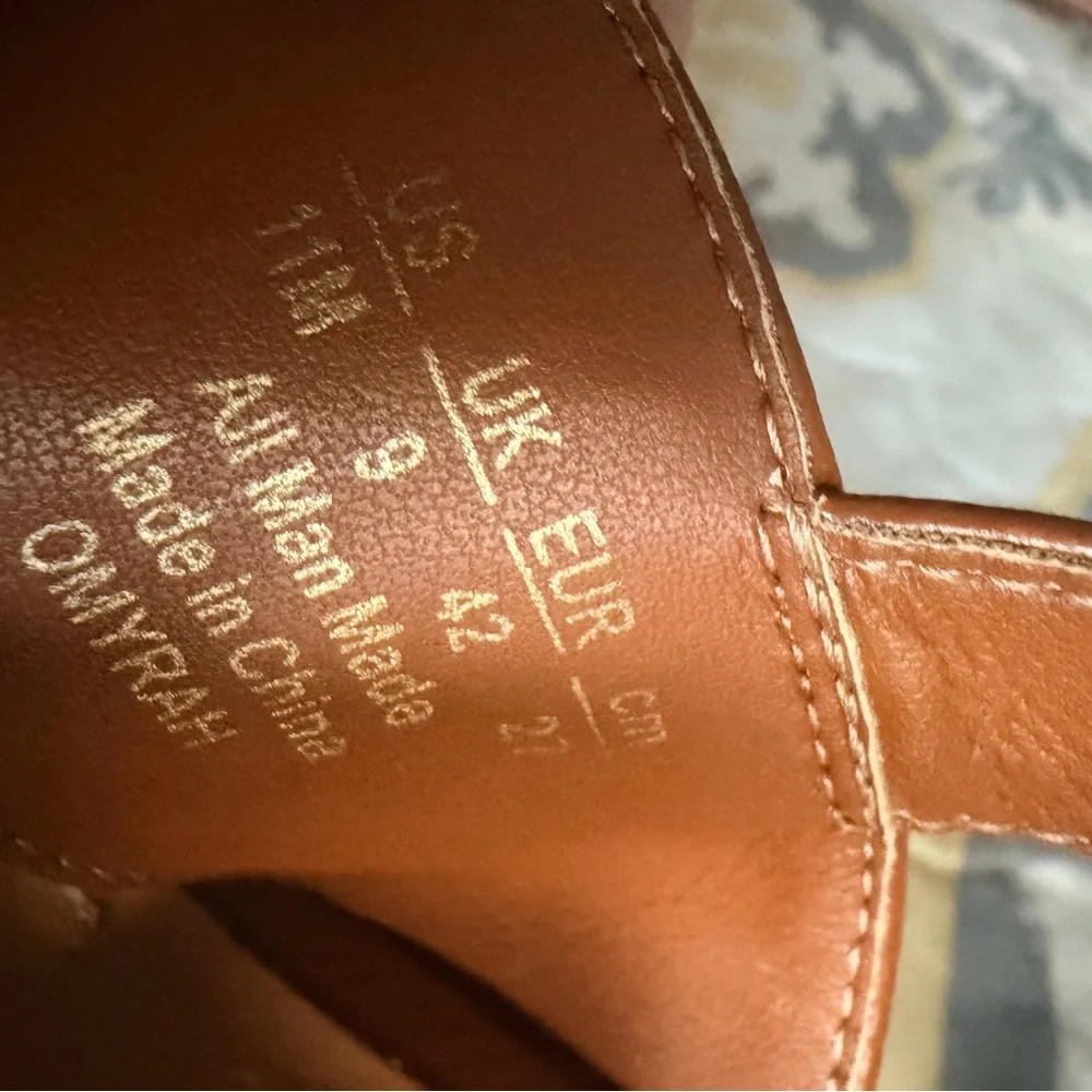 NWOT Franco Sarto Nordstrom Omyrah Tan Faux Leather Heels Sandals, 11 M - Picture 11 of 11
